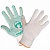 Перчатки стандарт "РосМарка" белые 7й класс, с ПВХ точка